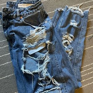 ASOS denim destressed jeans